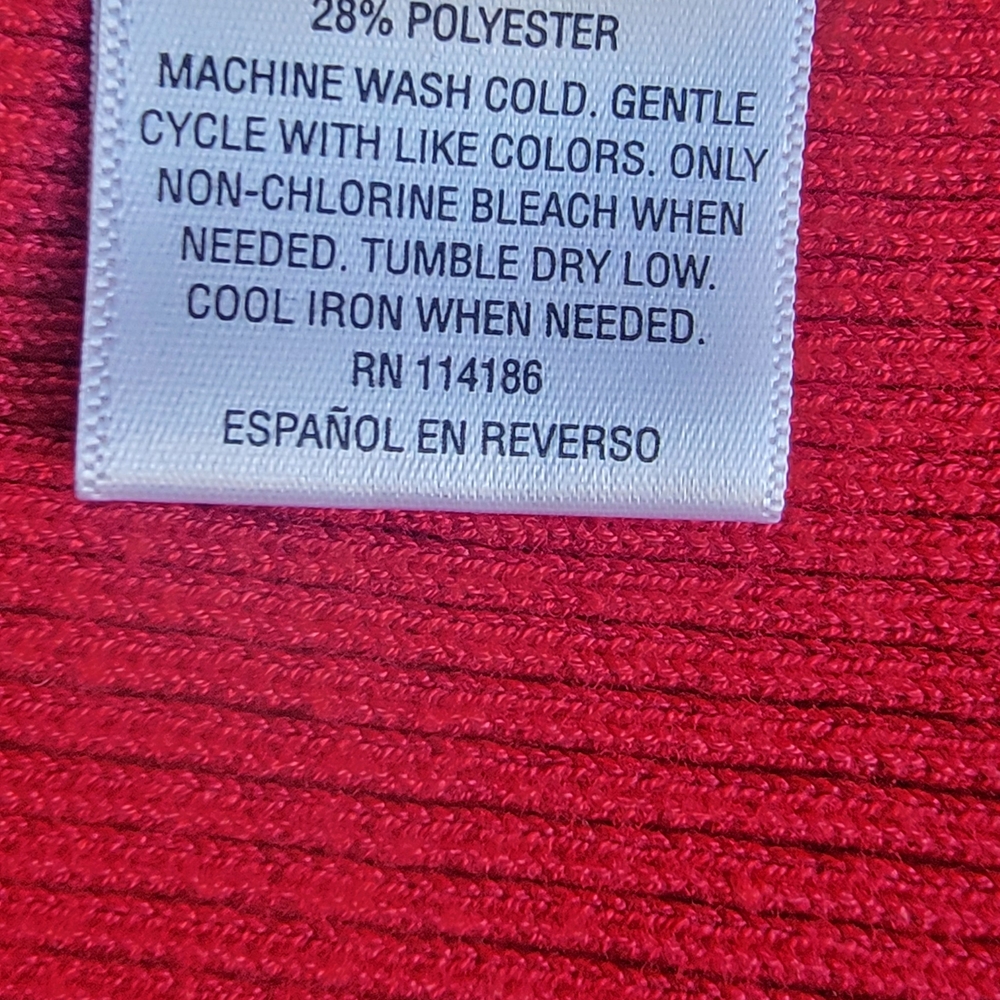 JM Collection Vibrant Red Open Cardigan - Picture 6 of 7